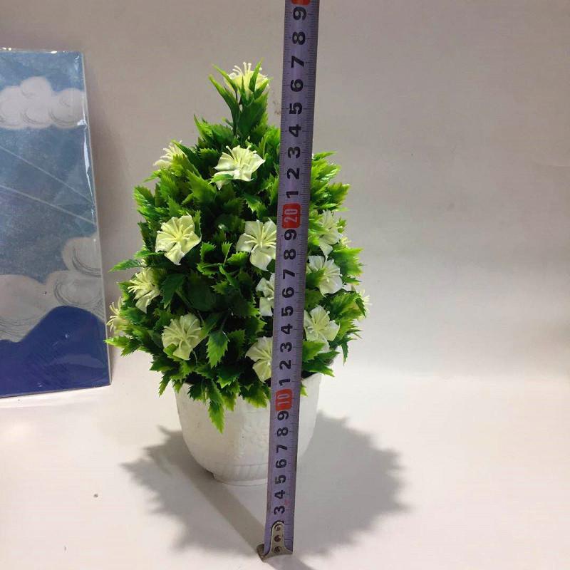 Künstlicher grüner Pflanzentopf mit 26 Kirschblüten für Schreibtisch im Büro und Wohnzimmer