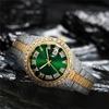 Men'S Steel Belt Quartz Watch Hip Hop Business Steel Belt Calendar Men'S Full Diamond Men'S Watch Men'S