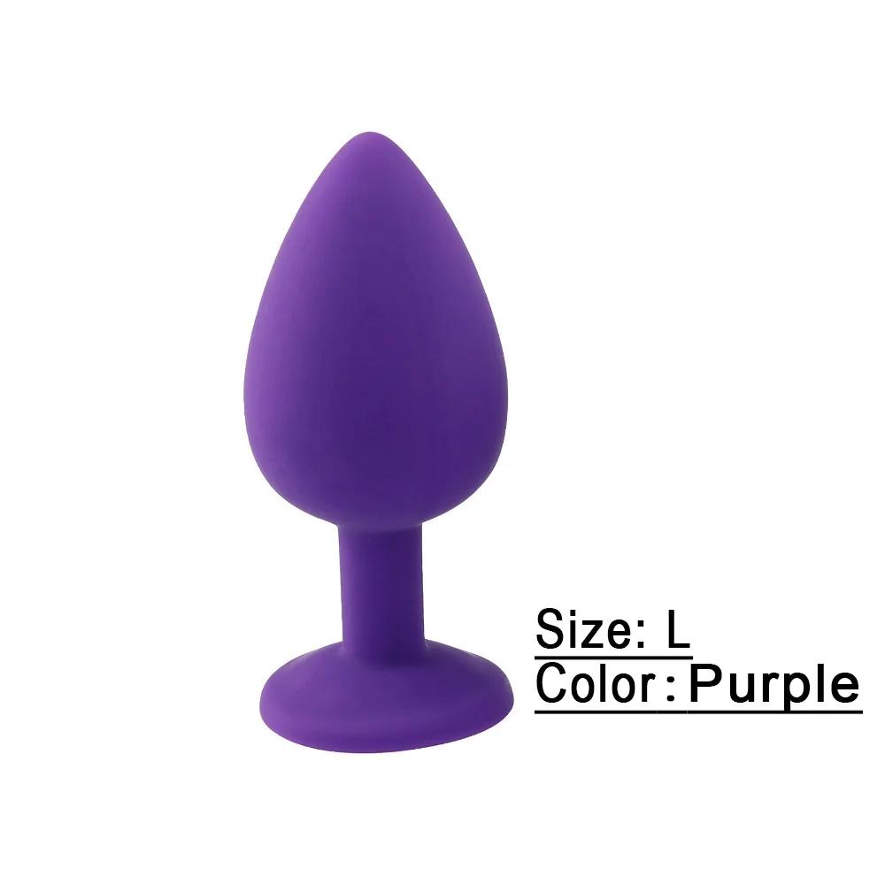 S/M/L Silicone Anal Plug Diamond Butt Plug G-spot Vestibular Stimulator Masturbator Erotic Bullet Anal plug Sex Toys for Adults