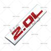 3D Metal 2.0L 2.2L 2.3L 2.4L 2.5L 2.6L 2.7L 2.8L Car Engine Displacement Badge Rear Trunk Emblem Stickers Decorative Accessories
