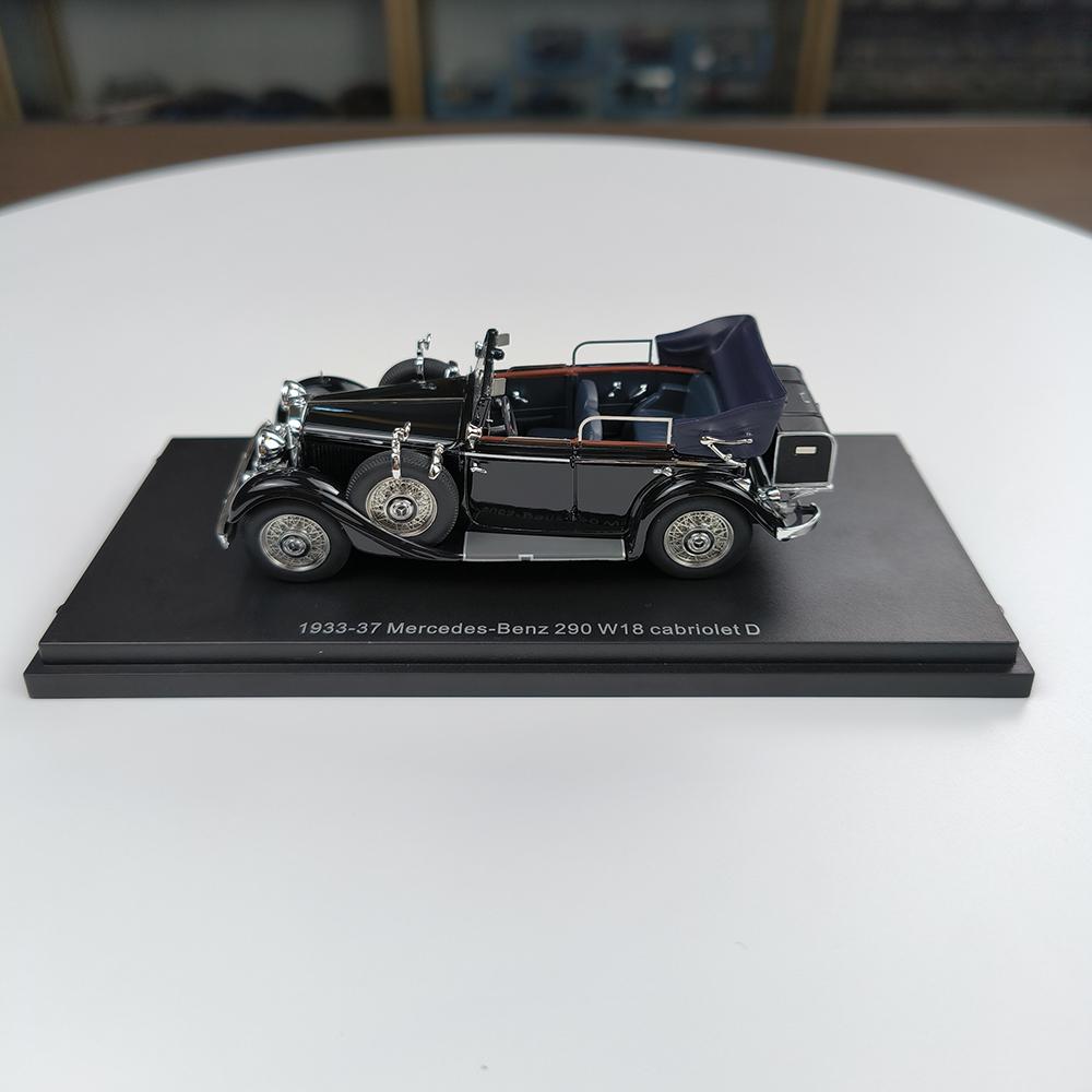

1:43 Resin Car Model 290 W18-Style Benz Nostalgia Vintage 1933 High-Simulation Mini Vehicle Collectible Display Toy Gift