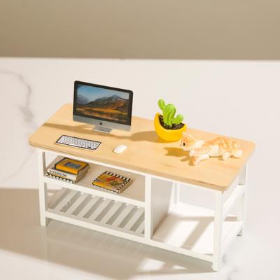 1:12 Dollhouse Miniature Bookcase Storage Cabinet Dining Table Desk Furniture Home Model Decor Toy Doll House Accessories