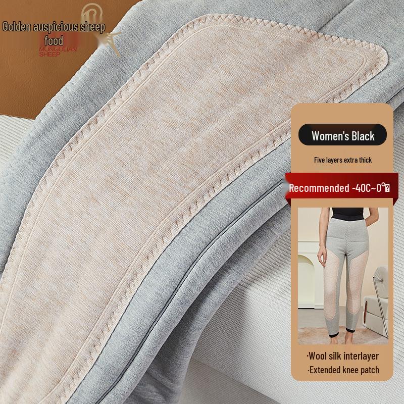 

Мужские и женские брюки больших размеров из шерсти, шелка и хлопка с флисовой подкладкой для среднего и пожилого возраста 4XL