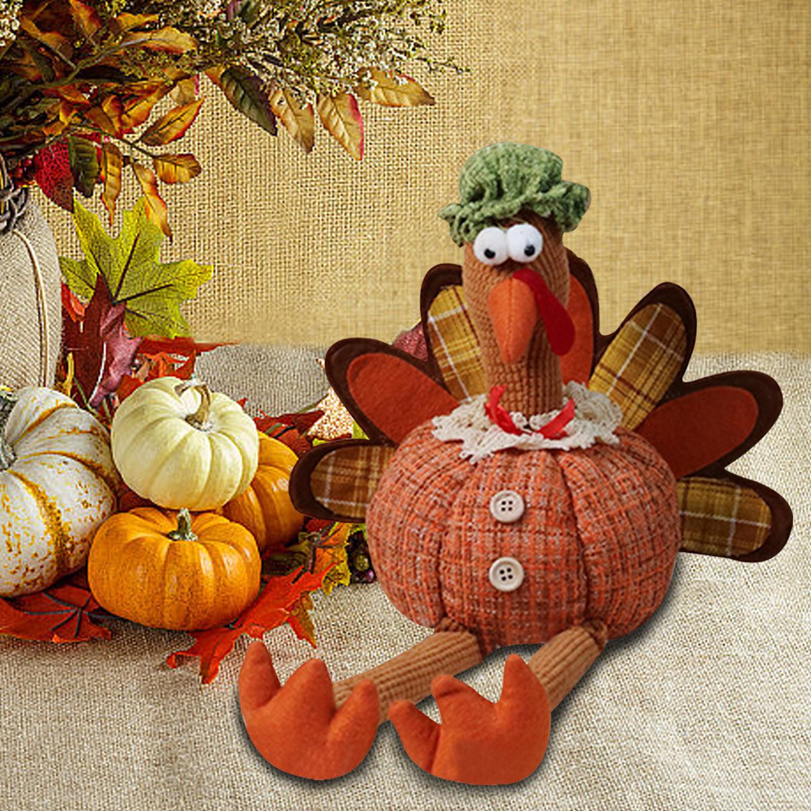 

Кукла с длинными ногами, скульптура, украшение на День благодарения, индейка, мягкая игрушка для новоселья, годовщины, кровати, мамы, папы, друга, семьи оранжевый