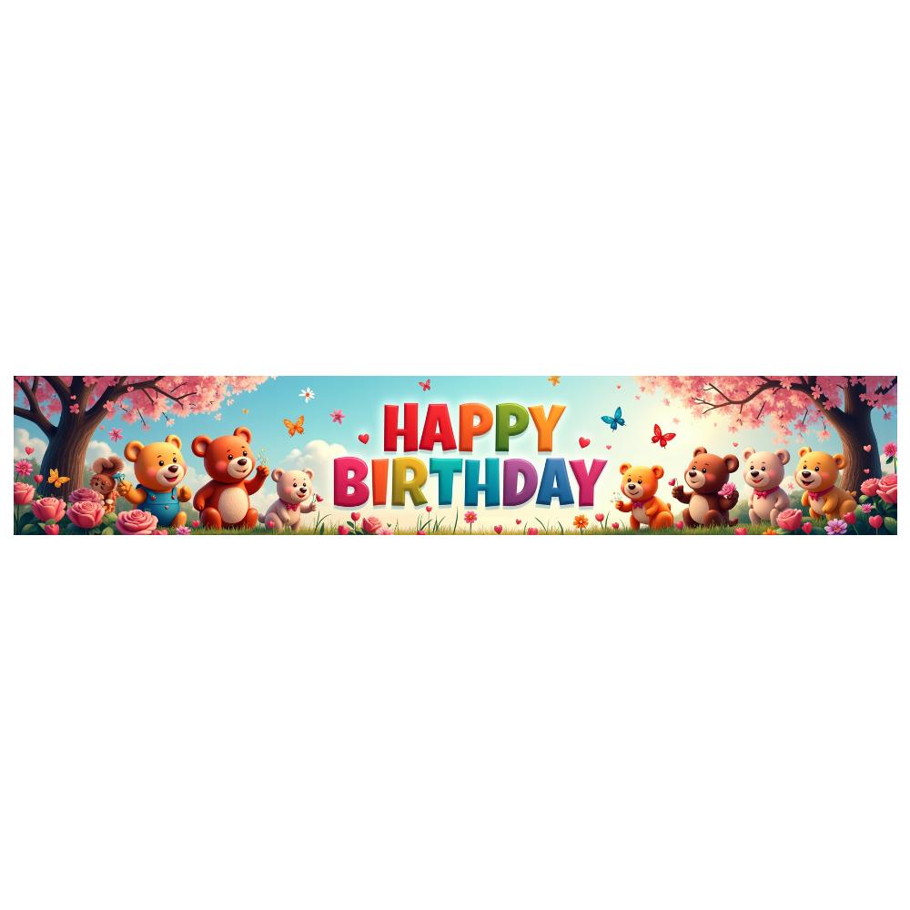 Reusable Kids birthday backdrop Cheerful Foldable Lightweight Party banner Interactive Kids party decoration for Gathering