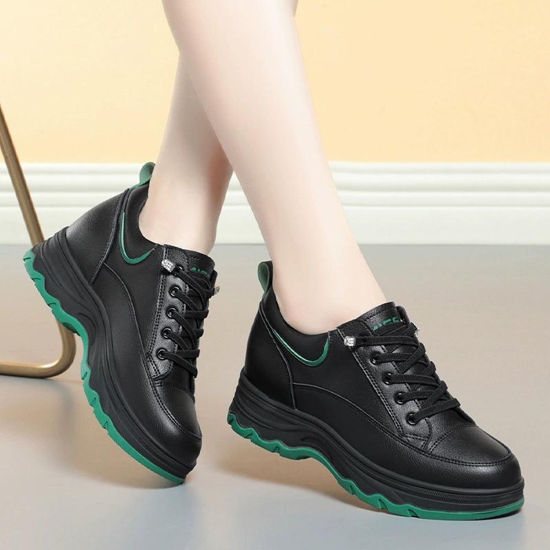 

Обувь для мам Весна и осень Для среднего и пожилого возраста Отдых Путешествия Спортивная обувь Удобная мягкая кожа Мягкая подошва Женская обувь Весна и осень 35 чёрный