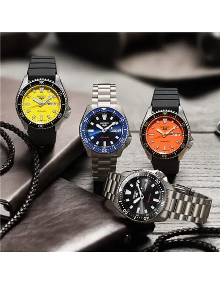 Seiko Watch Five Sports SKX Series Automatic Watch with Black Silicone Band "SKX399" Men's (SRPL87K1)