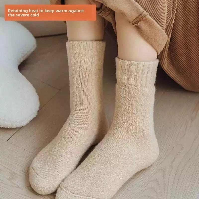 1-10 Paar Winter Plüschsocken Damen Herbst Dicke Mittelhohe Heizende Warme Lange Socken Damen Thermische Schwangerschaft Nachgeburt Socken