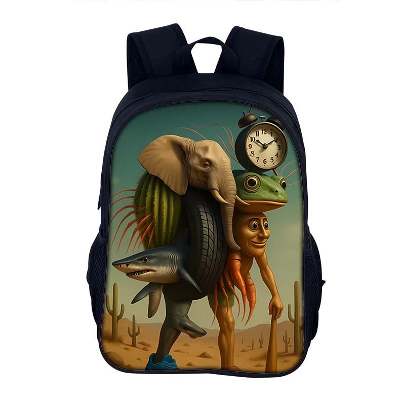 Italian Brain Rot Backpack for Students - Large Capacity