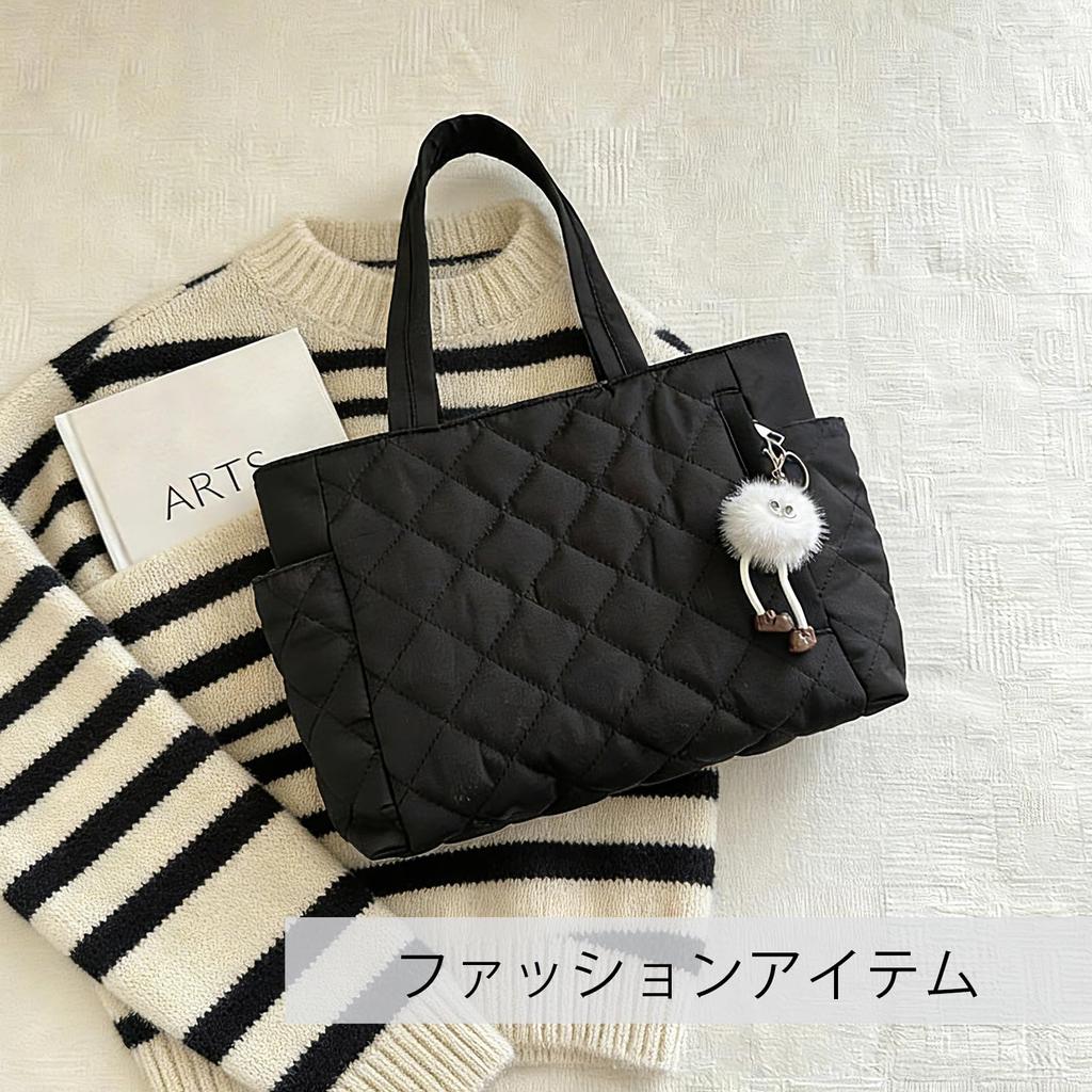 KVeaulse Lightweight Shoulder Bag for Women, Large Capacity Tote Bag, Perfect for Commuting, School, and A4 Size, Nylon, 2-Way, Zippered, Off-White