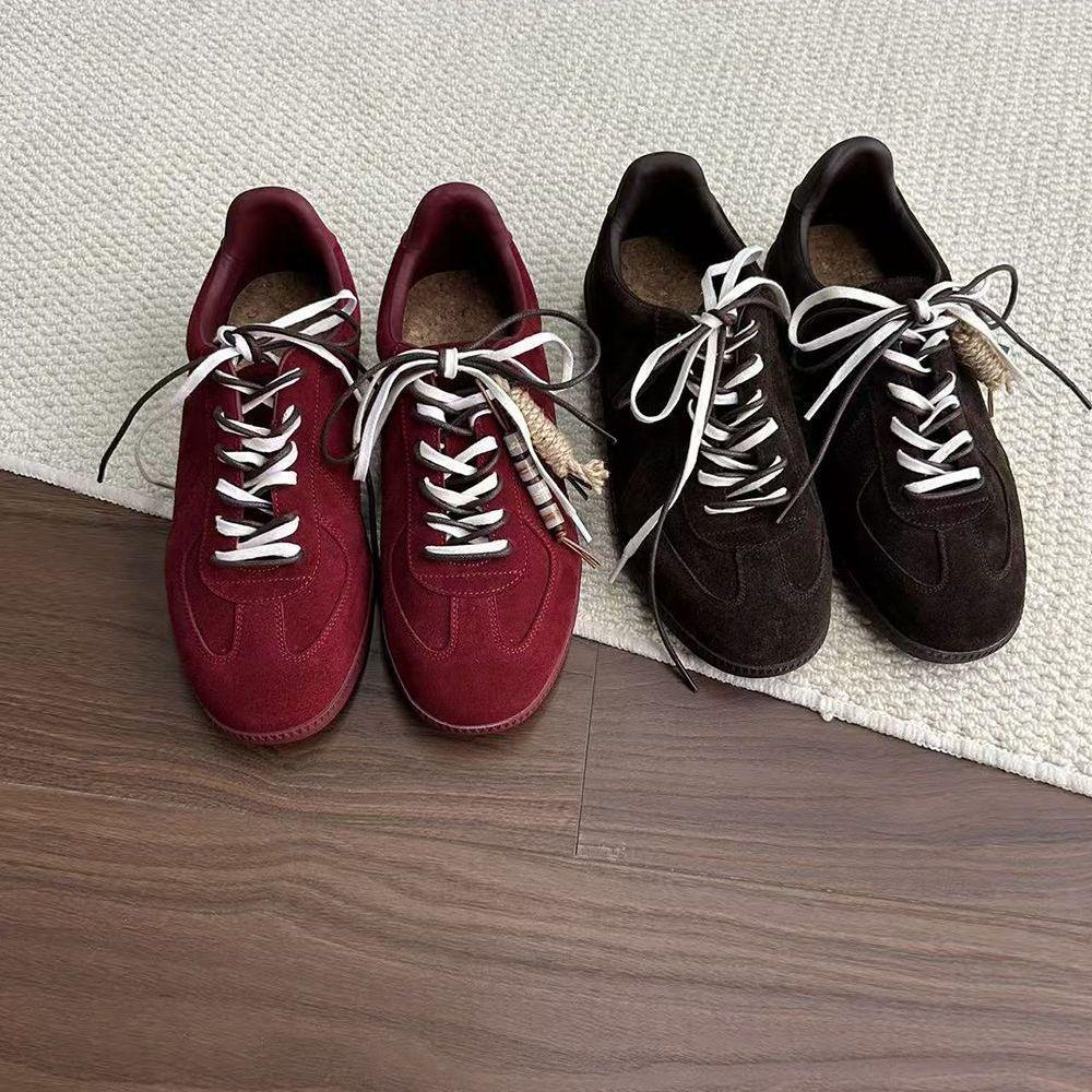 Comfortable And Versatile Thin-Soled Casual Forrest Gump Shoes Lace-Up Outdoor Board Shoes Round Head Commuting Shoes Men'S British Style