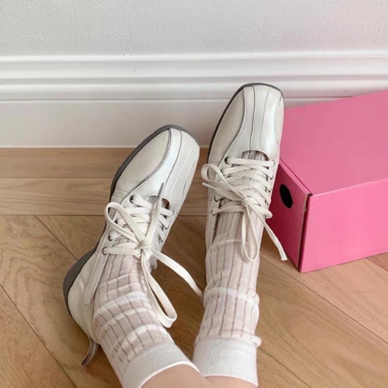 Fashion New Fashionable Women Flats 2025 Spring Autumn Outside Low Heels Flat Shoes Casual Soft Sneakers Mary Jane Elegant Lady  Shoes