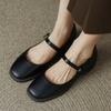 Casual Women's Low Heels Mary Jane Shoes Fashion Comfortable Straps Black Brown Walking Party Loafers Shoes Ladies 2024 Spring