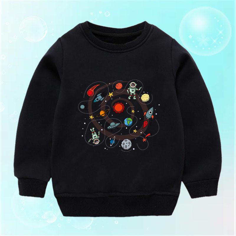 

Lolocee Kids Sweatshirt,Crew Neck Long Sleeve with Cute Planet Print,Boys Fashion Pullover Top Toddler Children s Daily Wear XQ1 160