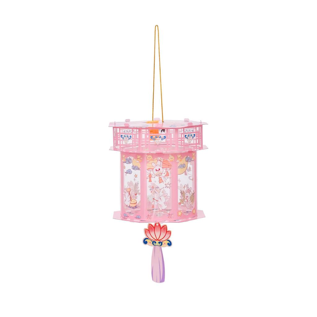 Retro Mid-Autumn Festival DIY Children's Handheld Luminous Projection Palace Lantern