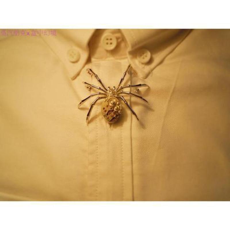 

Стимпанк, Шестерёнки, Насекомые, Серебряные броши-булавки в виде пауков No specification