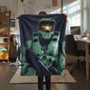 Master Chief  Print Flannel Blanket, High Quality Comfortable for All Seasons, Home Decor, Warmth and Comfort