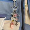 Cute Aesthetic Beaded Star Bow Beverage Bottle Keychain Fashion Funny Keyring Exquisite Backpack Decoration Accessories Gifts