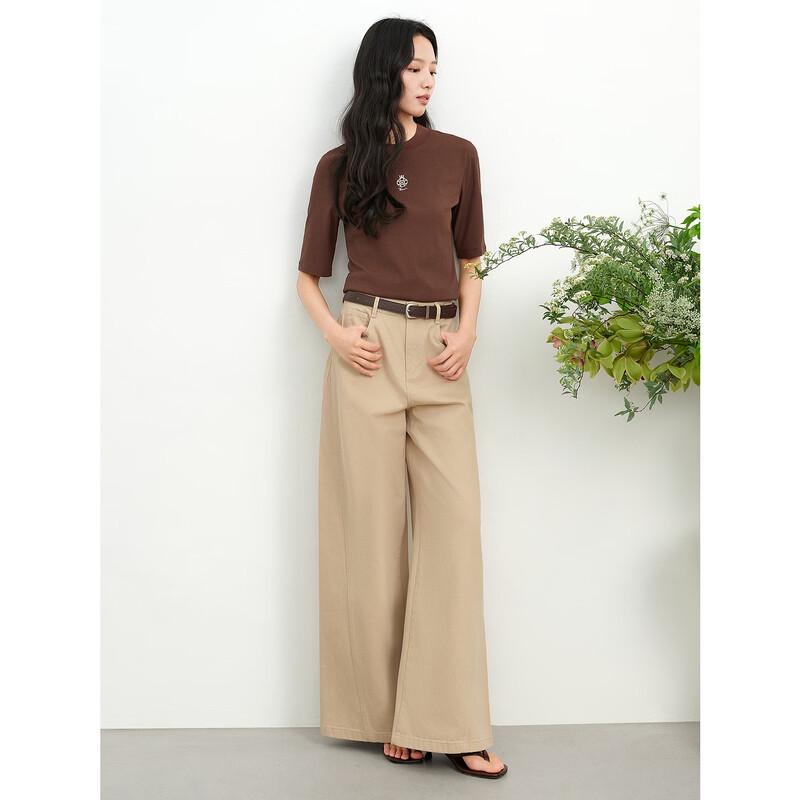 JUZUI Ribbed Elastic Pullover Top JWFX83305