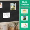 12Pcs Felt Wall Stickers School Works Display Bulletin Board Photo Wall Backdrop Message Soft Wooden Board for Home and Office
