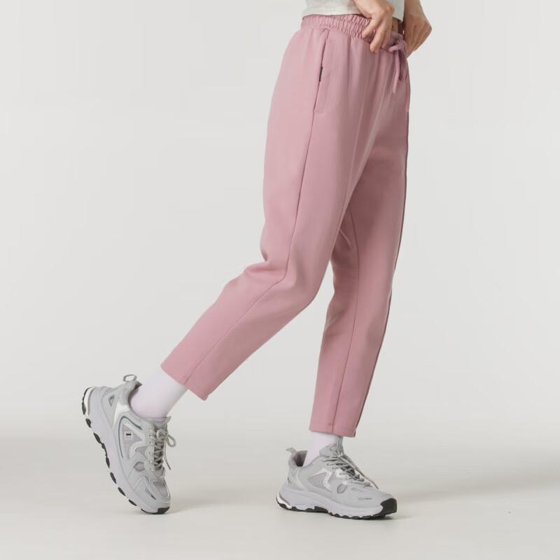 Under Armour Solid Color Drawstring Straight-Leg Casual Sports Pants Women Bottoms Pink 1379066-697