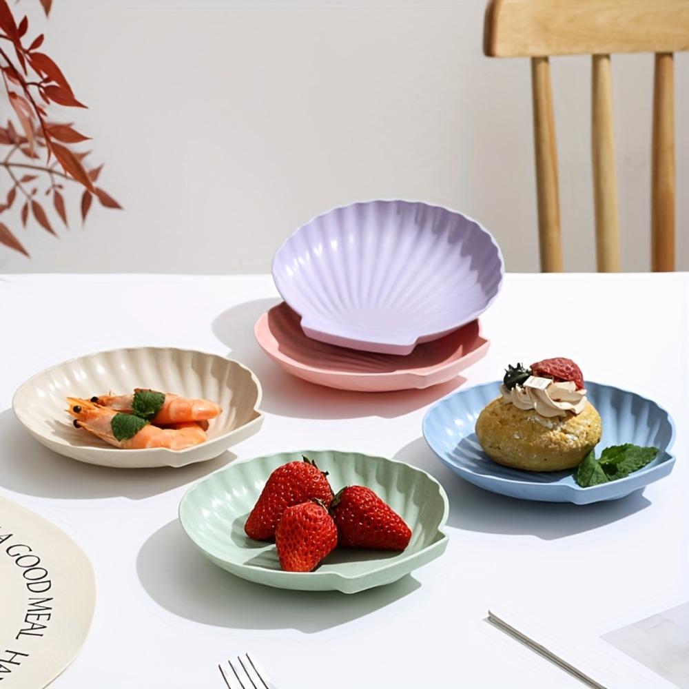 10PCS Nordic Style Snack Tray Microwave-safe Fruit Plate Creative Dinner Dish  Food Scrap
