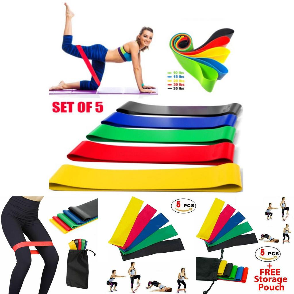 Durable Eco-friendly Latex Workout Resistance Bands Loop Set For Crossfit Yoga Fitness