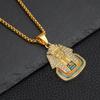 Egyptian  Iced Out Pharaoh Pendant Gold Color Stainless Steel Necklace For Women Men Ancient Egypt Jewelry Gift 2025