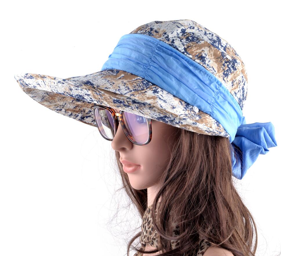 

Летние пляжные шляпы для женщин, складная шапка с широкими полями и козырьком, солнцезащитная шляпа с защитой от ультрафиолета и шейным клапаном 56-58CM серый