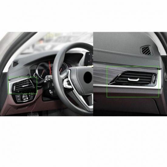 Matte Silver For BMW 5 Series G30 Cover Trim Console L&R Air Outlet Vent 18-22