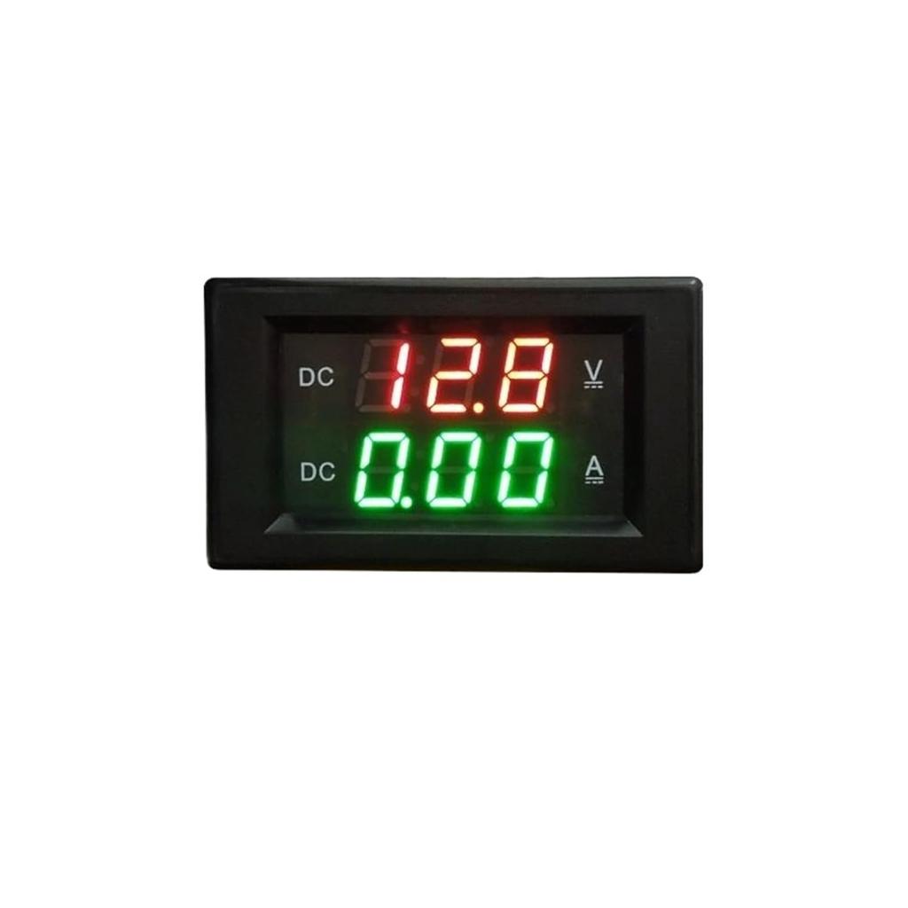 DC 0-999mA DC99.9mA DC9.99mA DC Voltage Current Meter Ampere Meter DC0-100V 300V 600V LED DC Volt Amp Panel Meter Voltage Tester (Color : Black