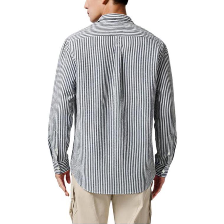 Timberland Outdoor Hiking Breathable Striped Polo Long Sleeve Shirt Men Shirts A6N8B-B68
