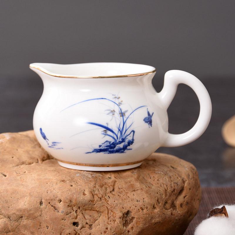 Blue & White Porcelain Tea Pitcher Gong Dao Bei 170ml for Kung Fu Tea Sets