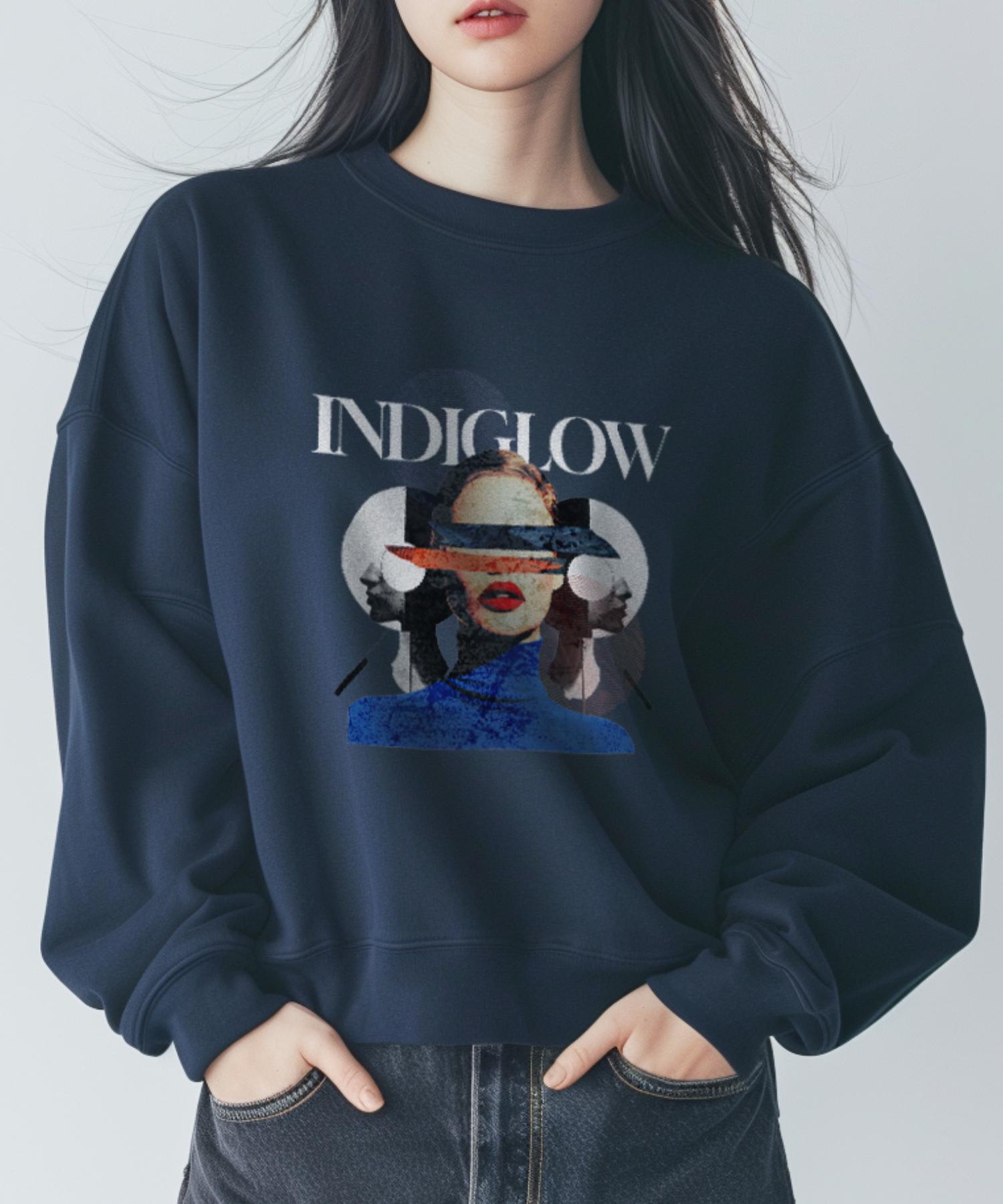 Женская толстовка Indi Glow Graphic Art Vintage Navy/L