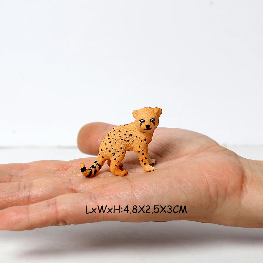 Figurina Leopardo Animali Giocattolo Figure Ocelot Pantera Ghepardo Giungla Animali Selvatici Figure Action Figure Giocattoli di Plastica Regali per Bambini