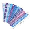 12Pcs Frozen Party Snowflake Slap Bracelets Kids Birthday Party Favors Goodie Pinata Fillers 2025 Winter Christmas Party Gifts