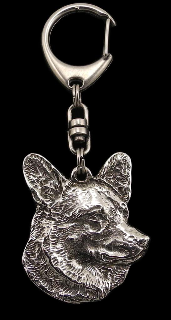 Cardigan Welsh Corgi - Silver-plated Key Ring with Dog, Handbag Decoration, Backpack Pendant by Art-Dog Brand
