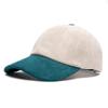 Baseballcaps Dame Høst Vinter Fargeblokk Kordfløyel Lappeteppe Caps Utendørs Solhatt