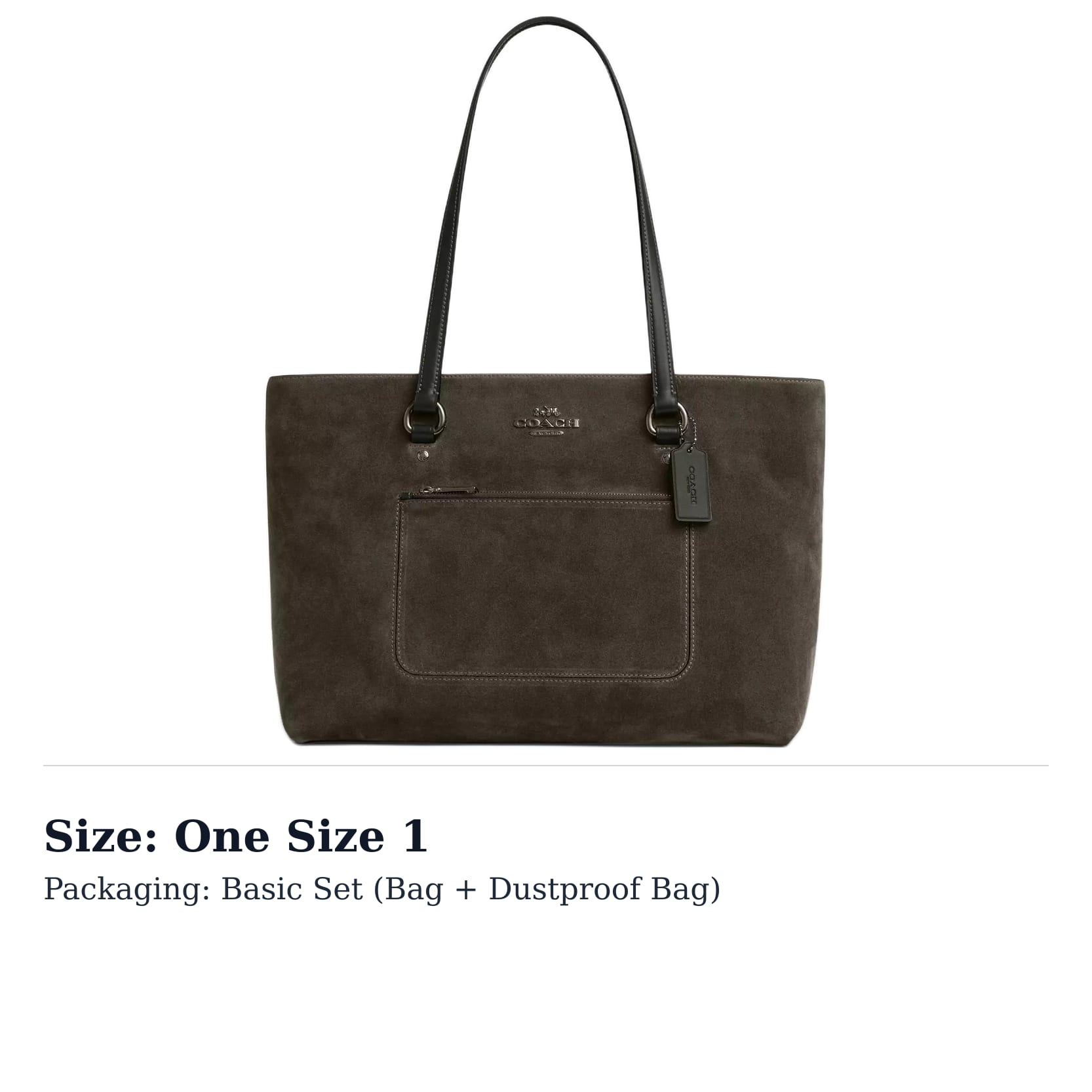 COACH Station Suede With Smooth Leather