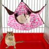Pink Rabbit Double Layer Interlayer Warm Hammock Hanging Bed House Sleeping Bag for Squirrel Small Pets