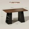 Desk with 4 Open Shelves, Industrial Design, 140 Cm, Brown-Black