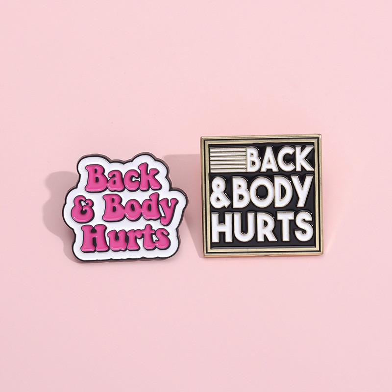 Chic Geometric Letter Pins With Creative Cartoon Designs In Bold Color Options All For