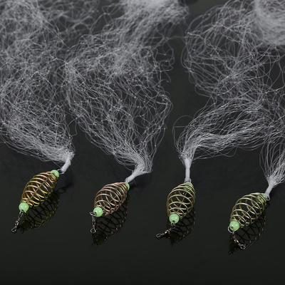 Conector de Mola Durável de Plástico para Rede de Pesca com Contas Luminosas Acessório de Pesca 8#
