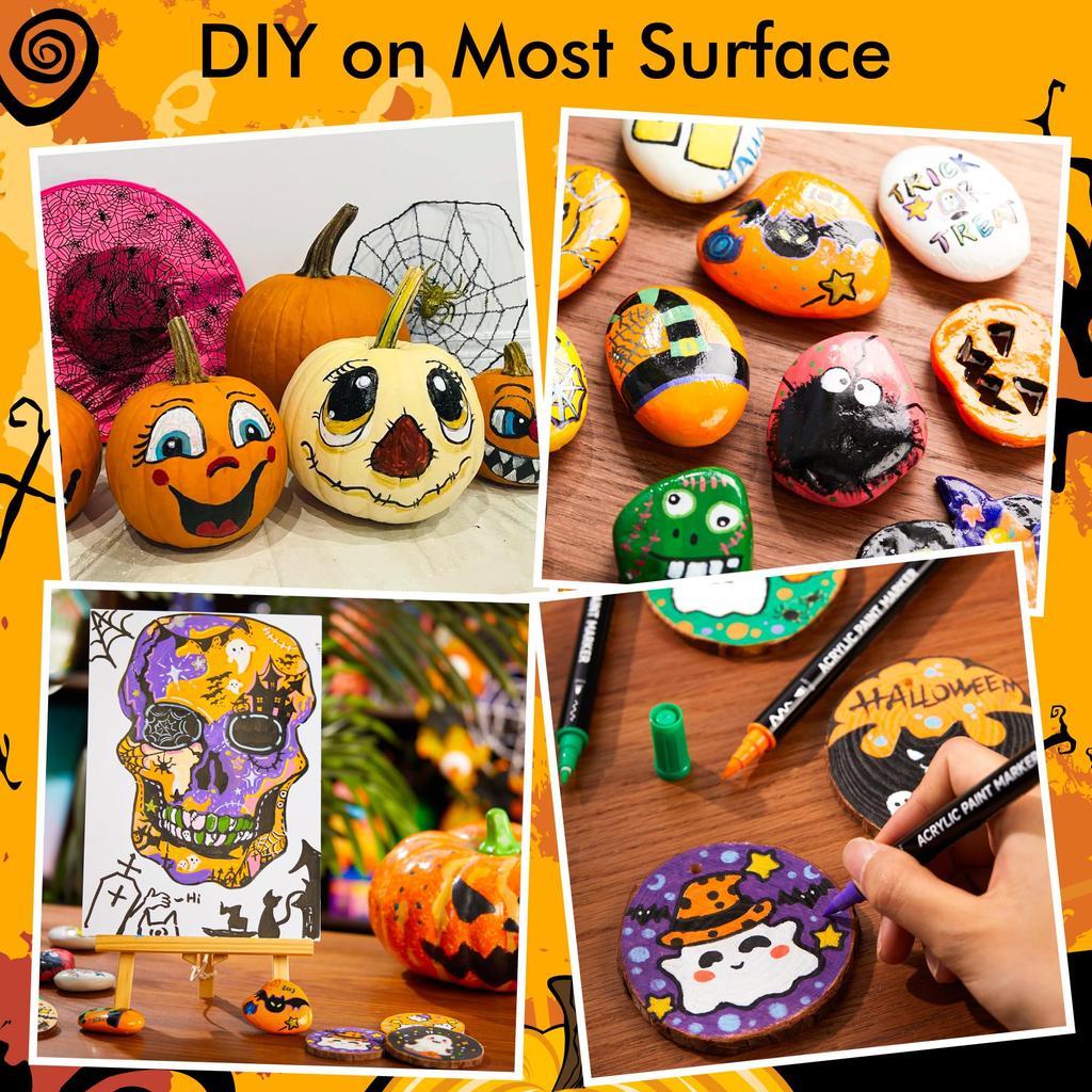 Shuttle Art Acrylic Dot and Fine Tip Twin Pen 36 and Metallic for Writing On and Perfect for DIY and Art Markers, Set, Colors, Water-Based,