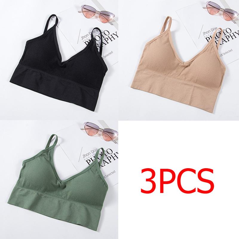 Women Tank Crop Top Seamless Underwear Female Crop Tops Sexy Lingerie Intimates  Removable Camisole