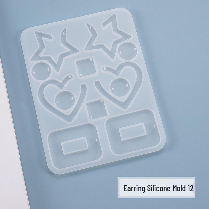 Poppy DIY Epoxy Resin Heart & Star Earring Mold - Handmade Silicone Pendant Ornament