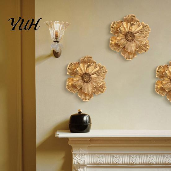 Modern Wall Art 3D Resin Flower Decoration, Floral Sculpture, Decorstion Hanging Ornament for Living Room, Home, Office Room