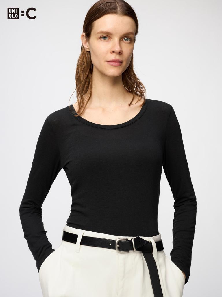 Uniqlo HeaTTech Cashmere Blend U Neck T