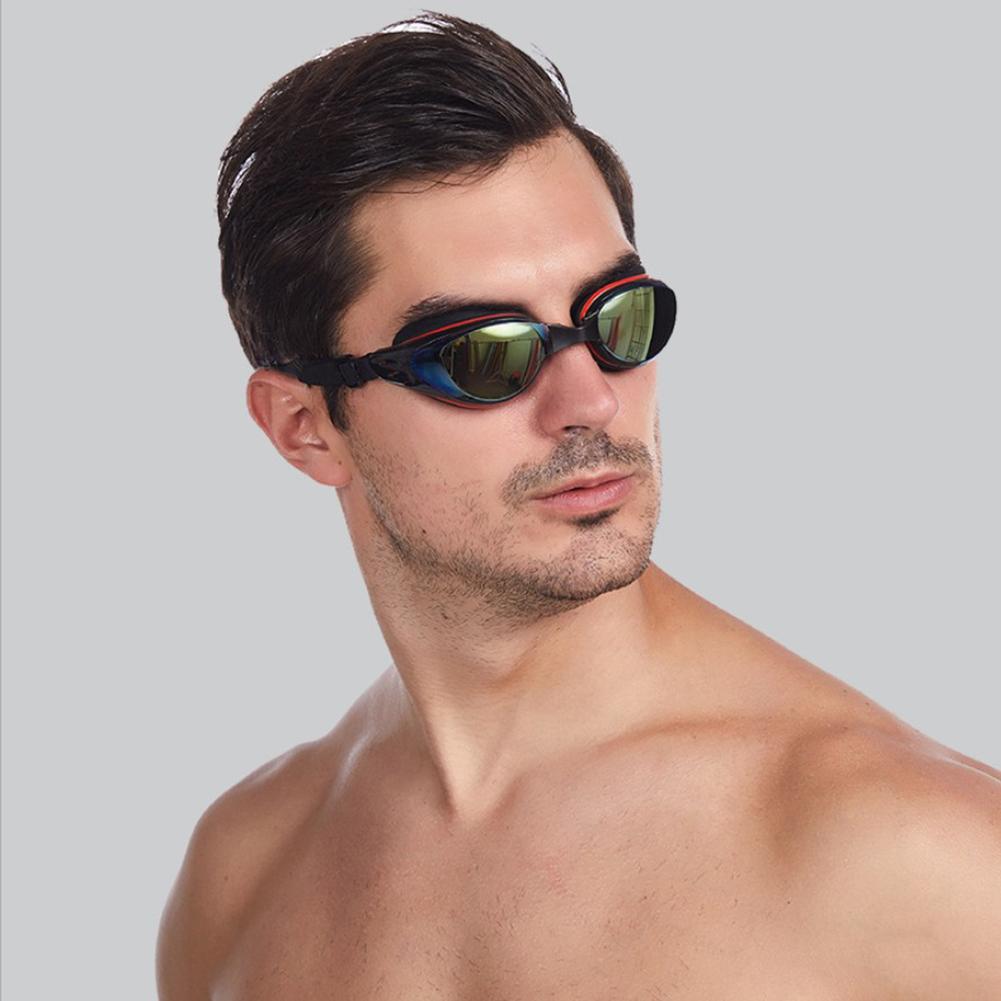 Professional Swimming Goggles Coated Anti-Fog Lens Elastic Headband Adjustable Nose Pad Swim Goggles for Adults Swimming Glasses