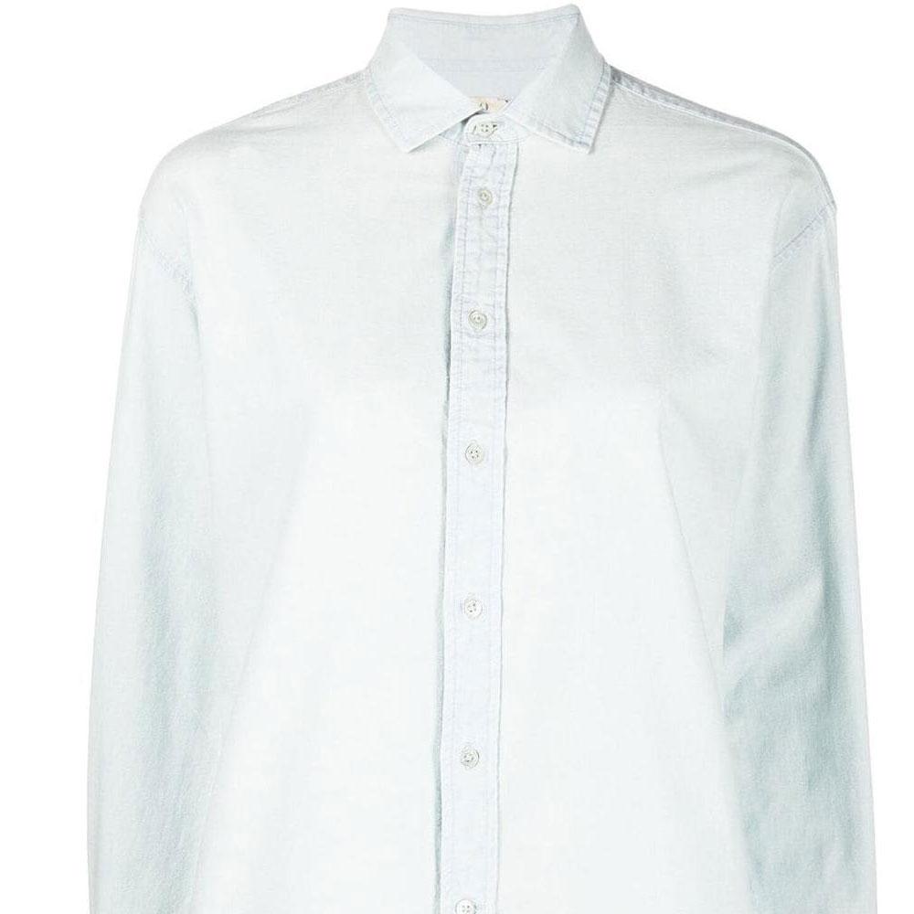 Polo Ralph Lauren Ss22 Back Logo Button Long Sleeve Shirt Women Shirts Blue 211863971-001